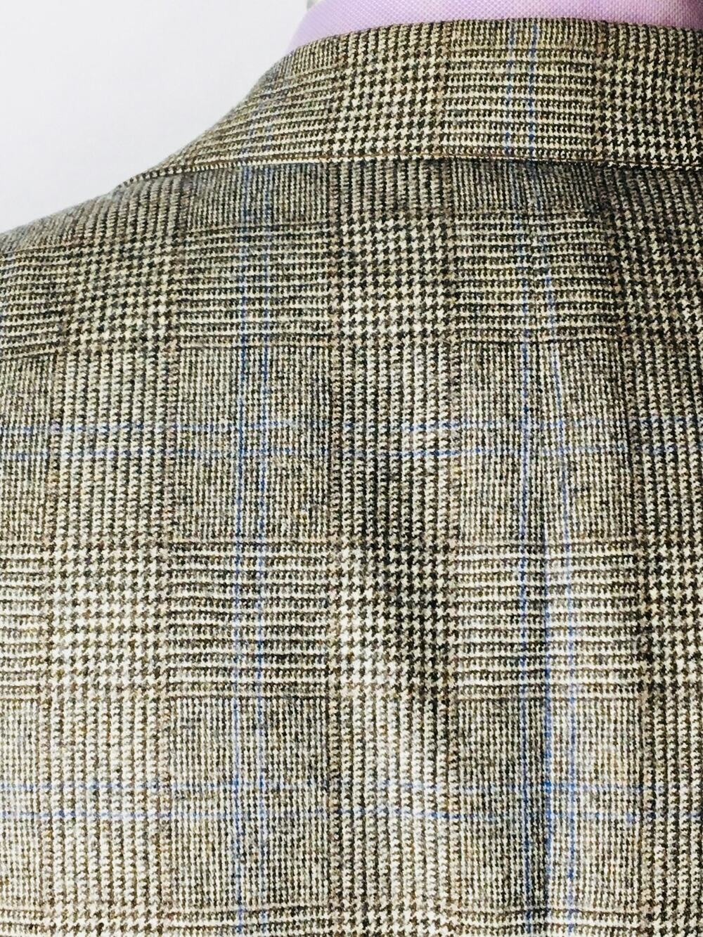 40R Unbranded USA 1960/70s Vintage Pure Flannel Wool 2 Button Blazer Jacket